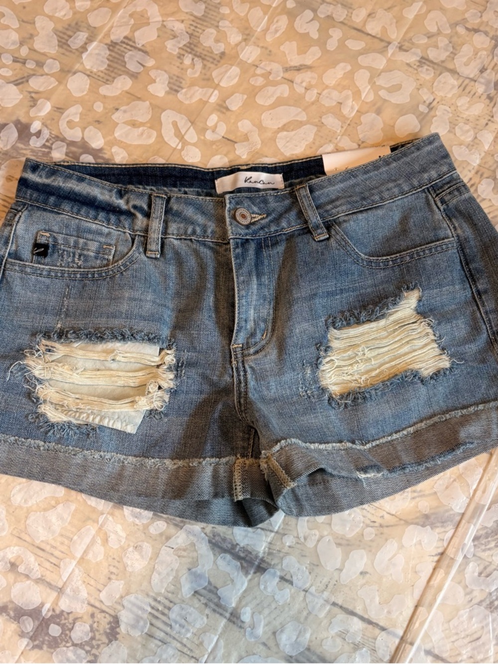Kancan new with tags‎ Distressed Blue Denim Shorts